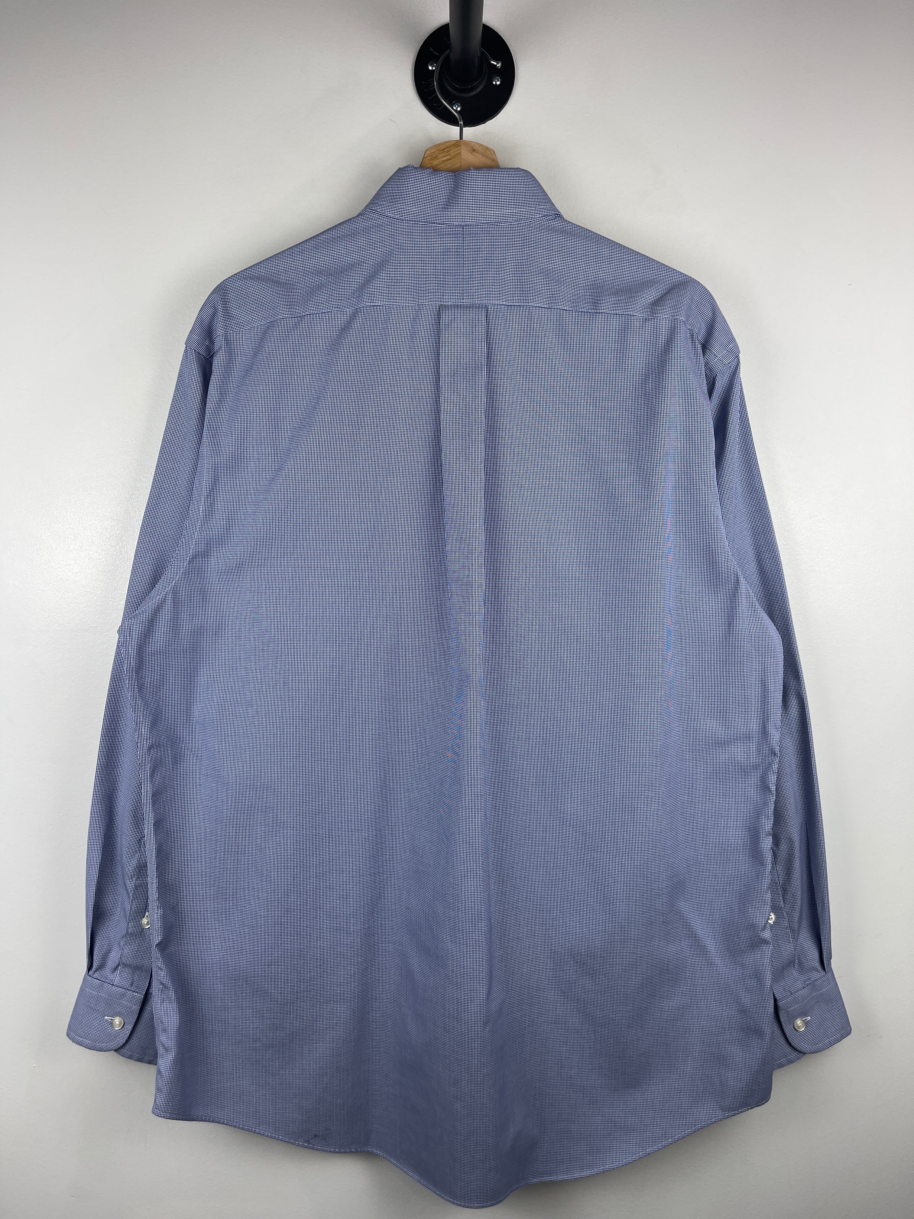 Vintage Jos. A. Bank Plaid Blue Long Sleeve Button Up Shirt