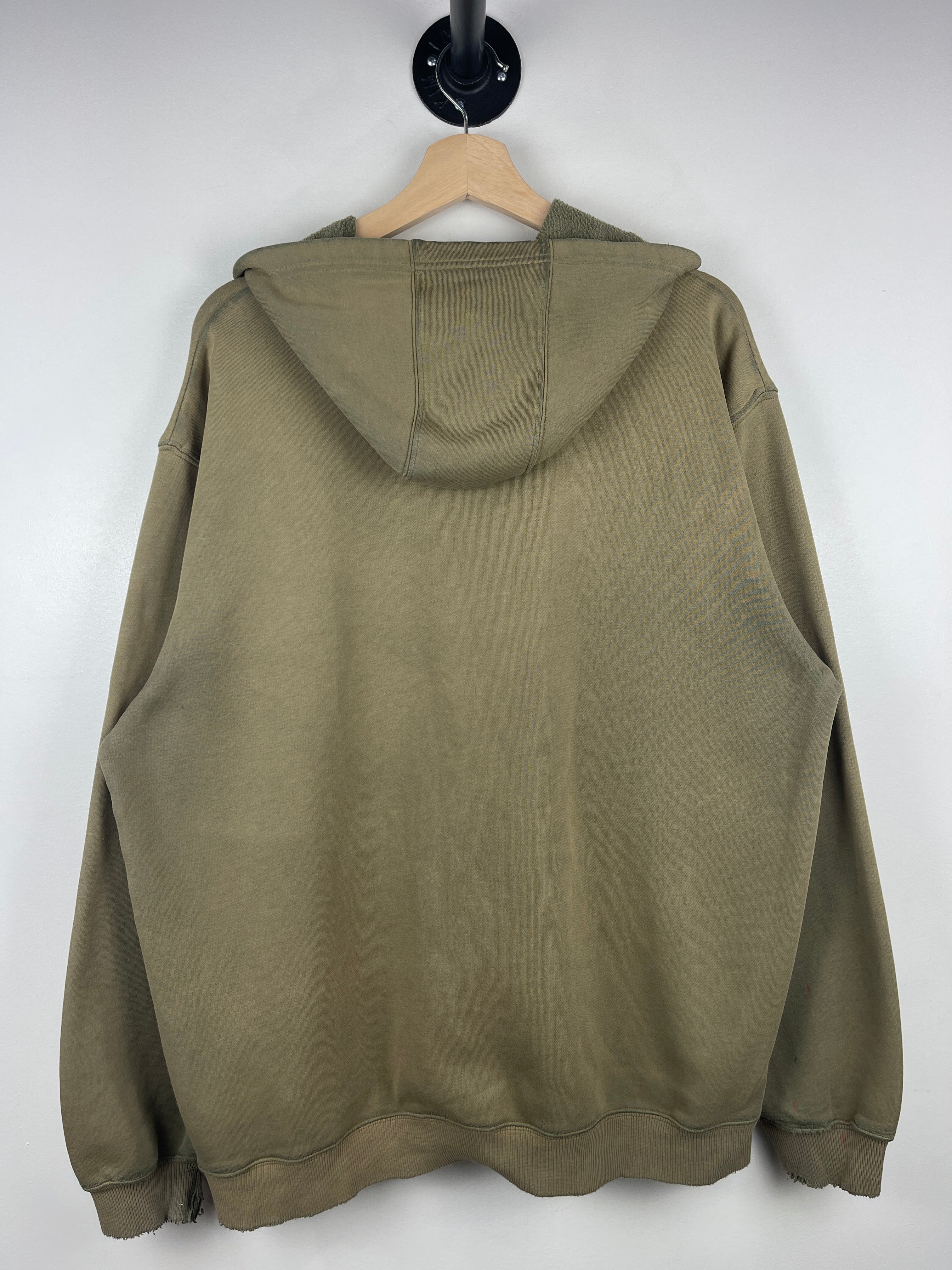 Vintage Adidas Embroidered Thrashed Green Hoodie
