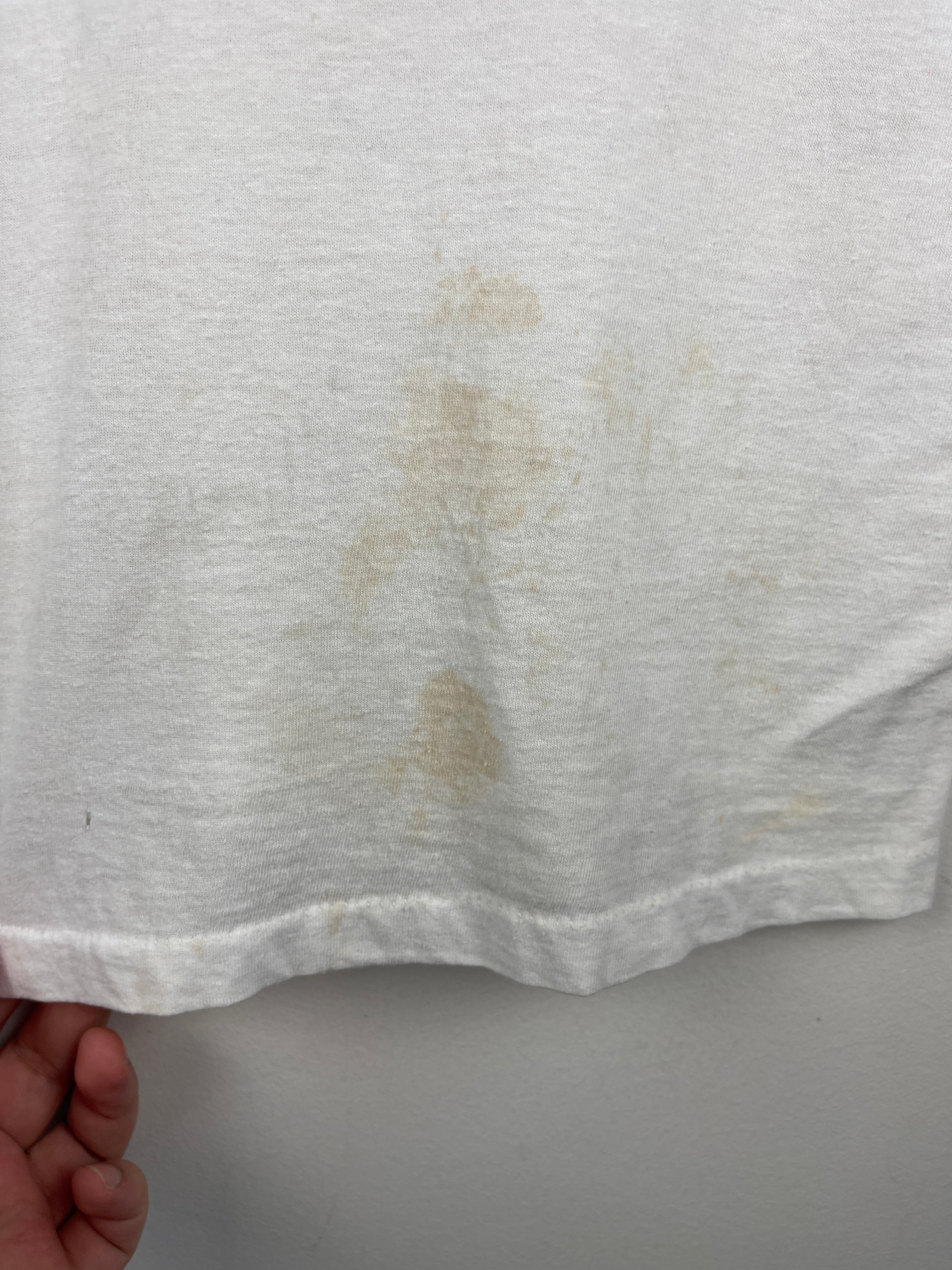 Vintage 90s WWF Rowdy Roddy Piper Hot Rod White Ringer Tee