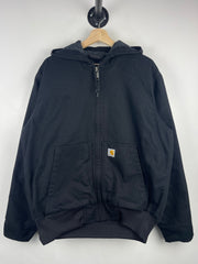 Vintage Carhartt Active Black Hooded Work Jacket