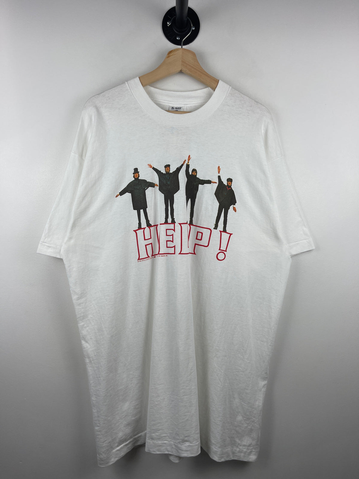 Vintage 90s The Beatles Help! I Need Somebody White Tee