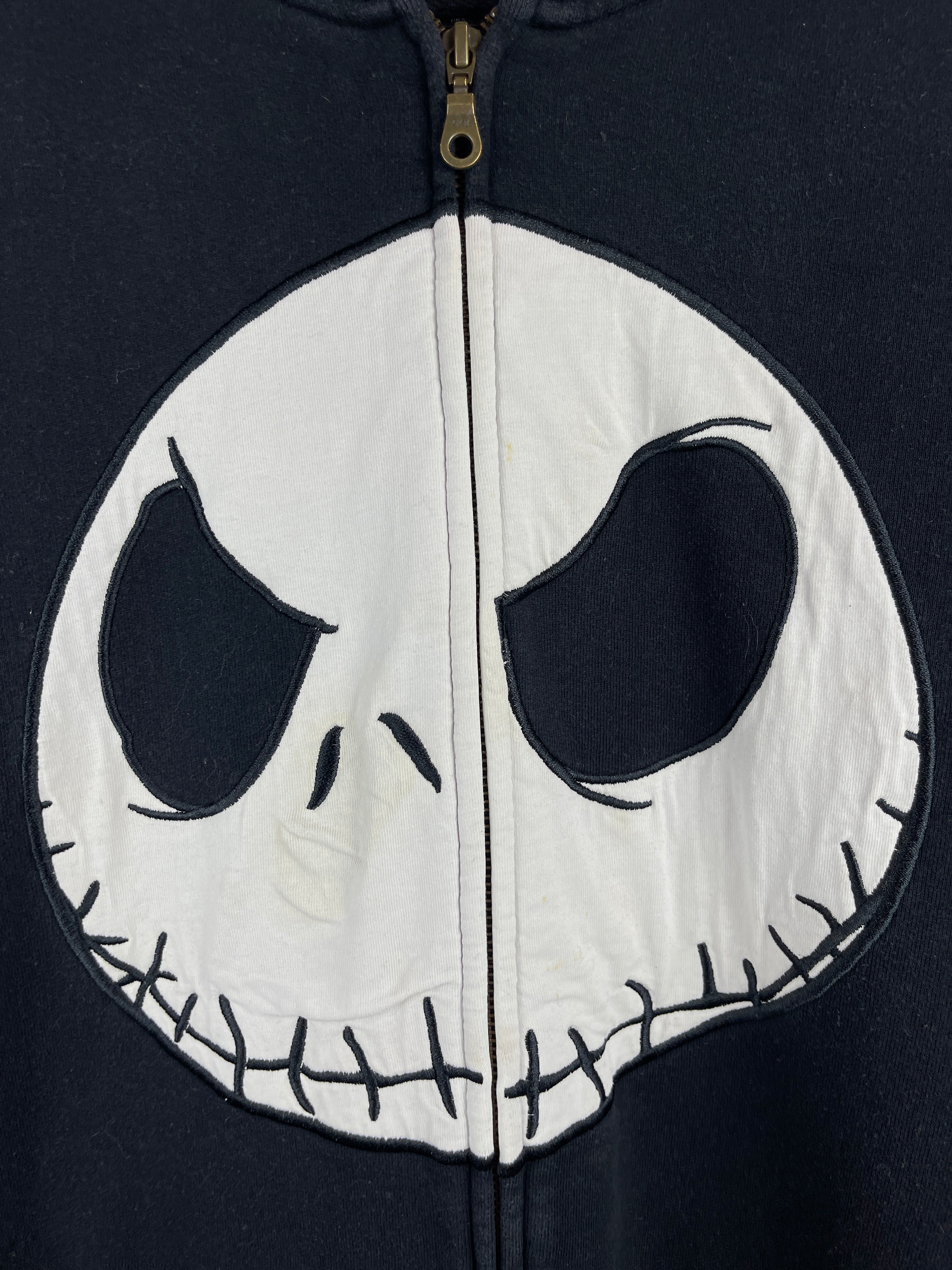 Vintage Disney Nightmare Before Christmas Tim Burton Black Zip Up Hoodie
