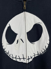 Vintage Disney Nightmare Before Christmas Tim Burton Black Zip Up Hoodie