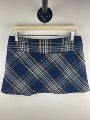 Vintage Aeropostle Women's Navy Plaid Mini Skirt