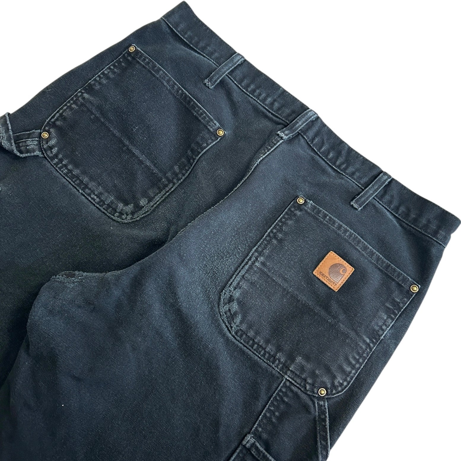 Vintage Carhartt Double Knee Faded Black Work Pants