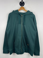 Vintage LL Bean Waffle Thermal Green Zip Up Hoodie