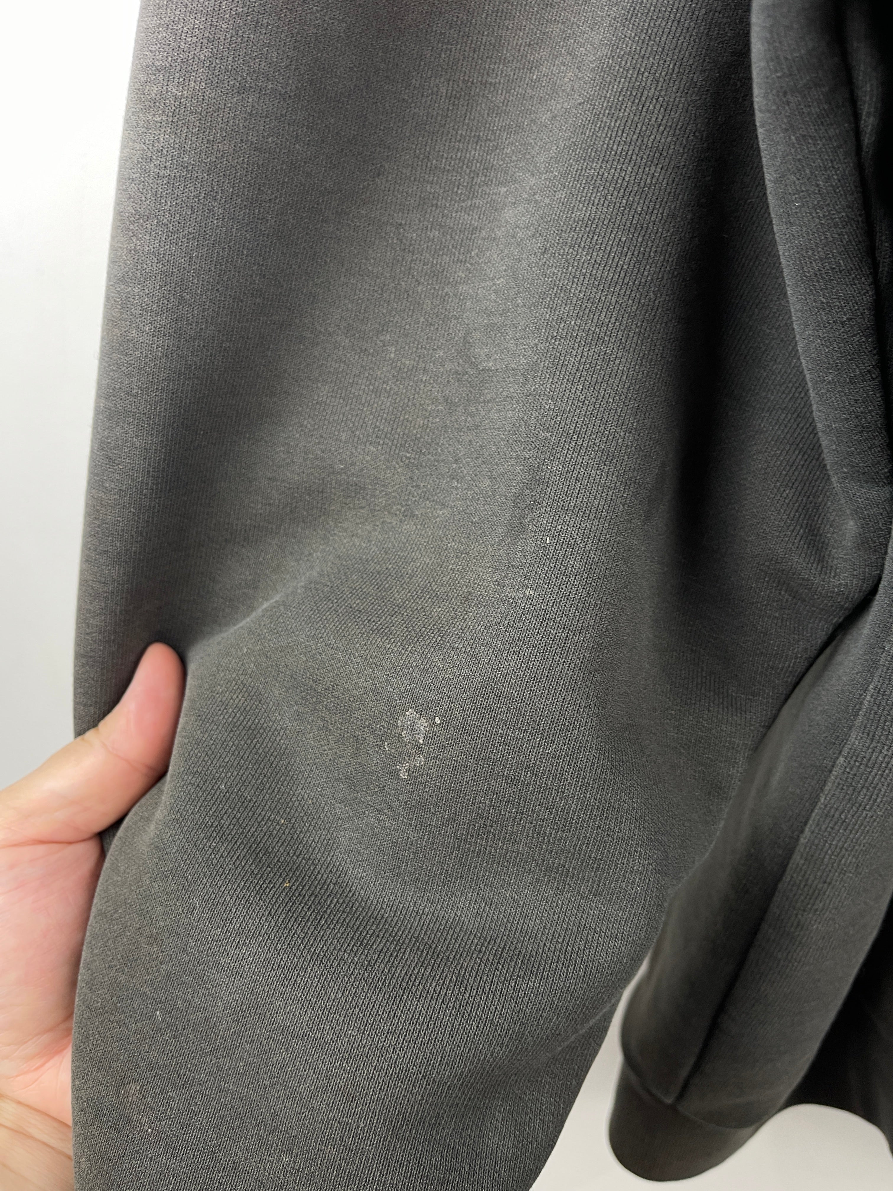 Vintage Carhartt Patch Thermal Lined Faded Thrashed Dark Grey Hoodie