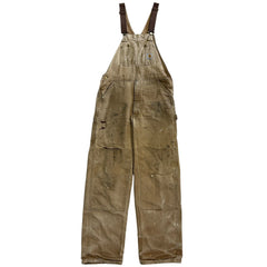 Vintage Carhartt Double Knee Light Brown Overalls R01 BRN