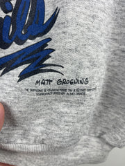 Vintage 90s The Simpsons Bart Simpson Duke Blue Devils University Grey Hoodie