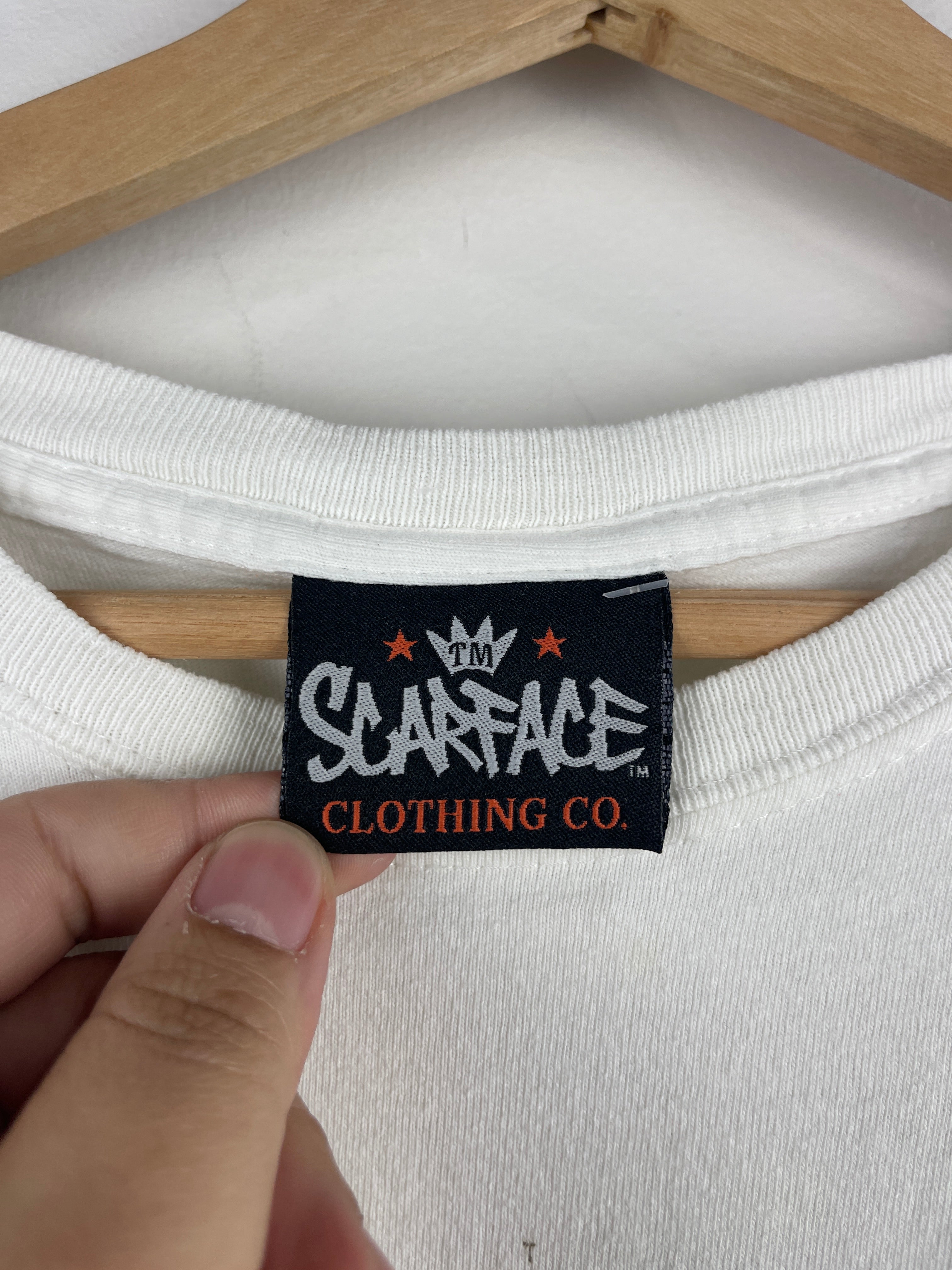 Vintage 90s Scarface Tony Montana Movie Promo White Tee