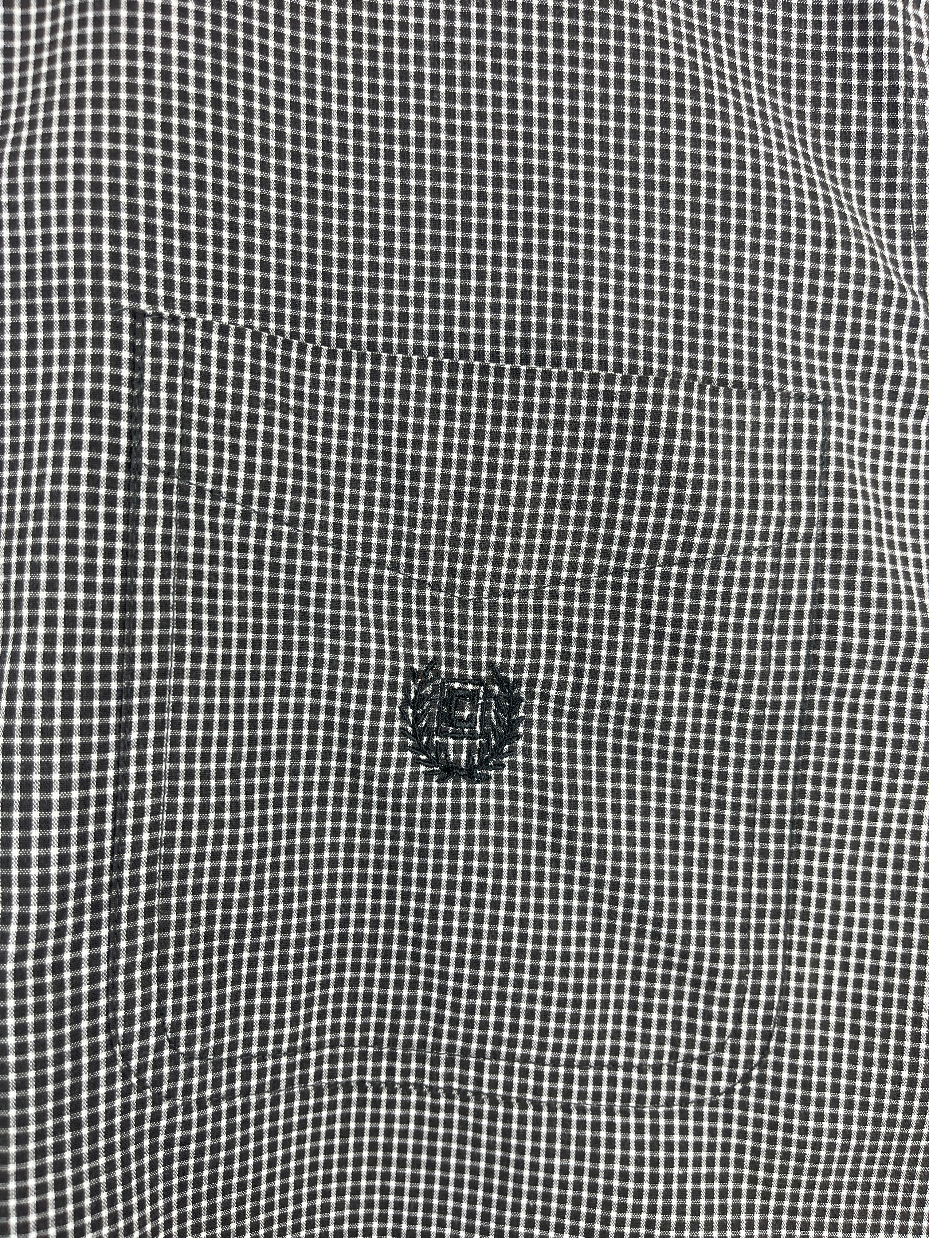 Vintage Chaps Plaid Black Long Sleeve Button Up Shirt