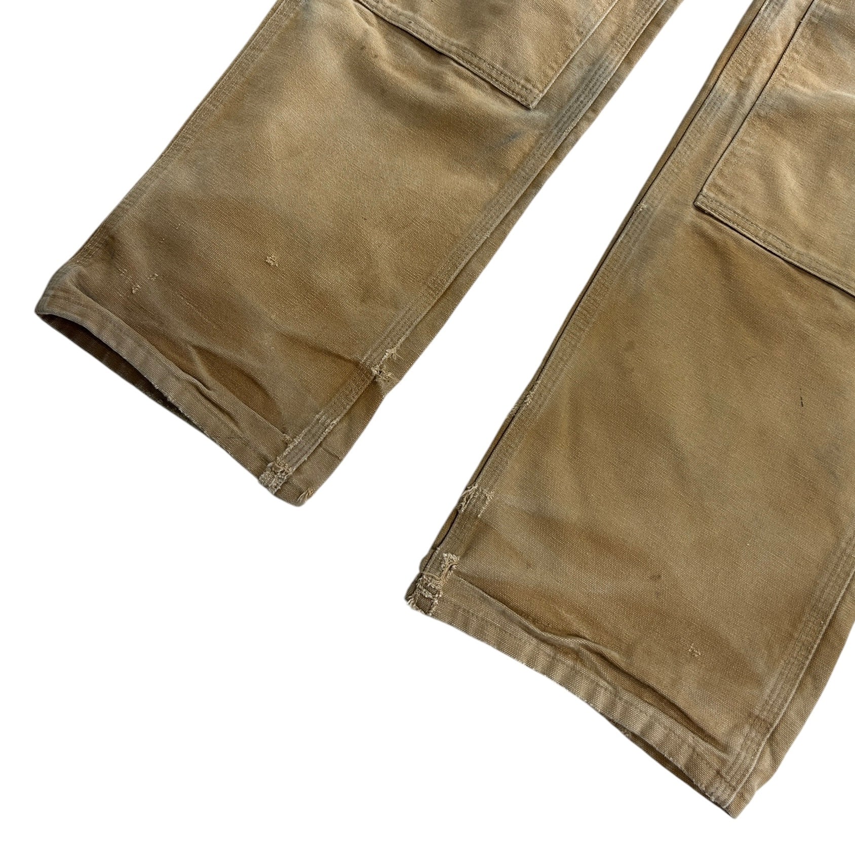 Vintage Carhartt Double Knee Thrashed Light Brown Work Pants