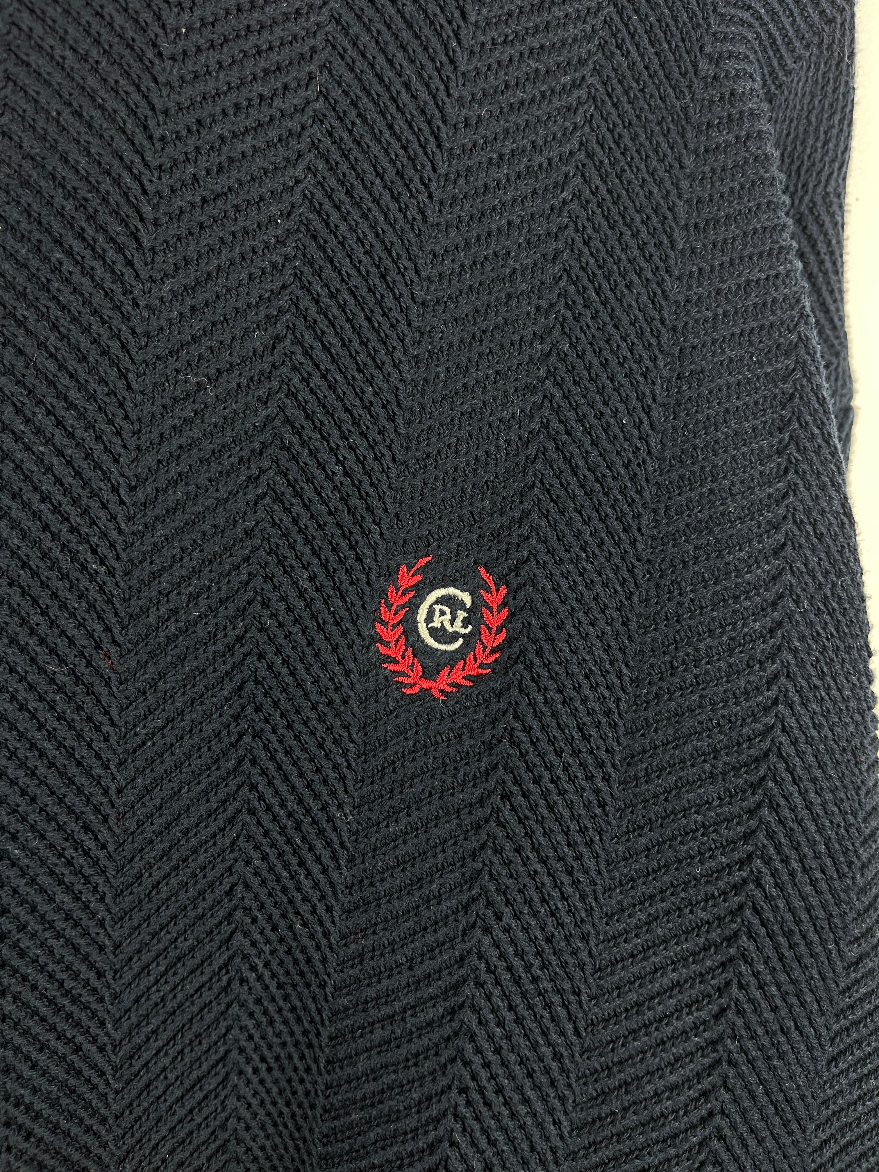 Vintage Chaps Ralph Lauren Crest Navy Knit Sweater