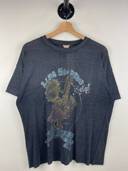 Vintage 90s The Simpsons Lisa Simpson Queen Of The Blues Faded Black Tee