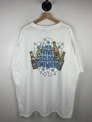 Vintage Big Dogs Its Five O'Clock Somewhere Beer White Tee