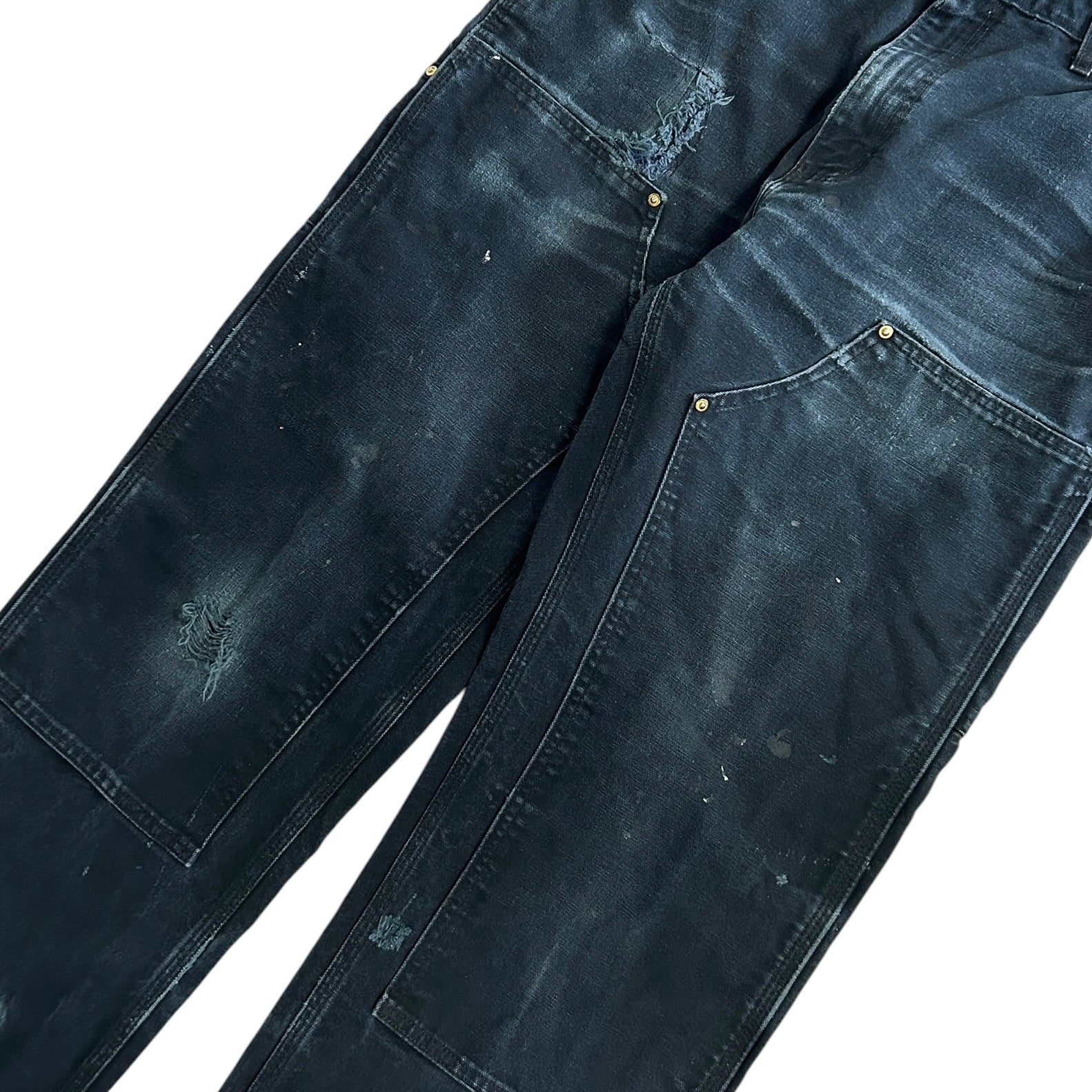 Vintage Carhartt Double Knee Thrashed Black Work Pants