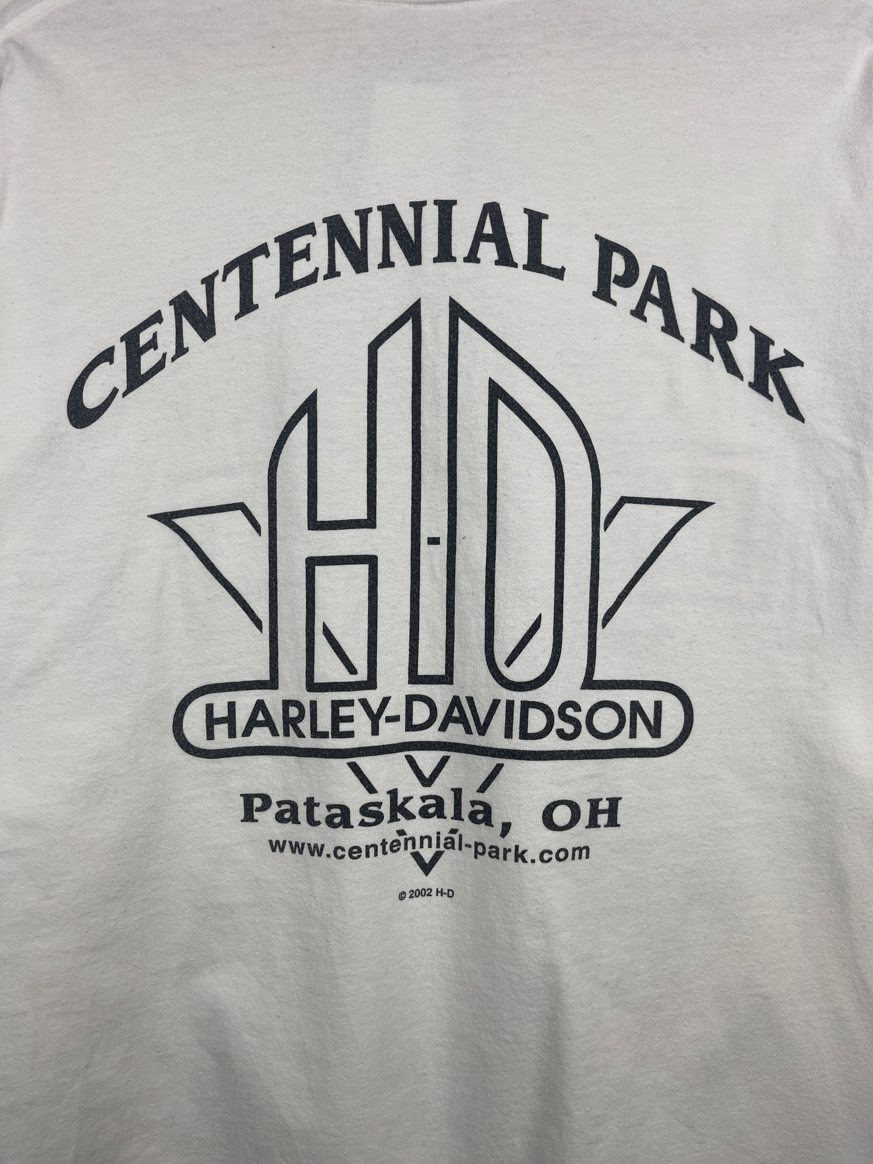 Vintage Harley Davidson Pataskala Ohio White Tee