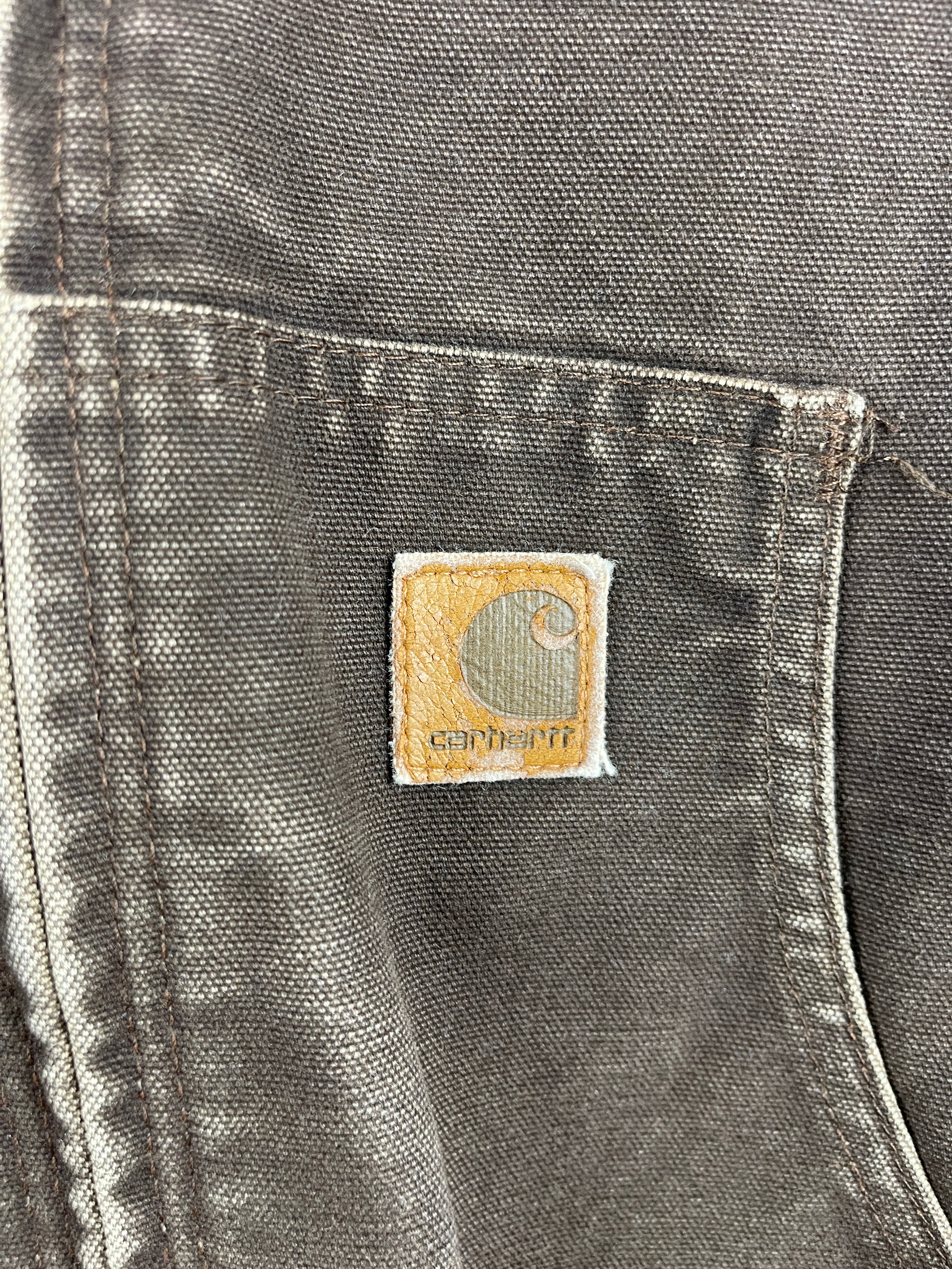 Vintage Carhartt Active Fleece Lined Dark Brown Hooded Work Jacket