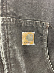 Vintage Carhartt Active Fleece Lined Dark Brown Hooded Work Jacket