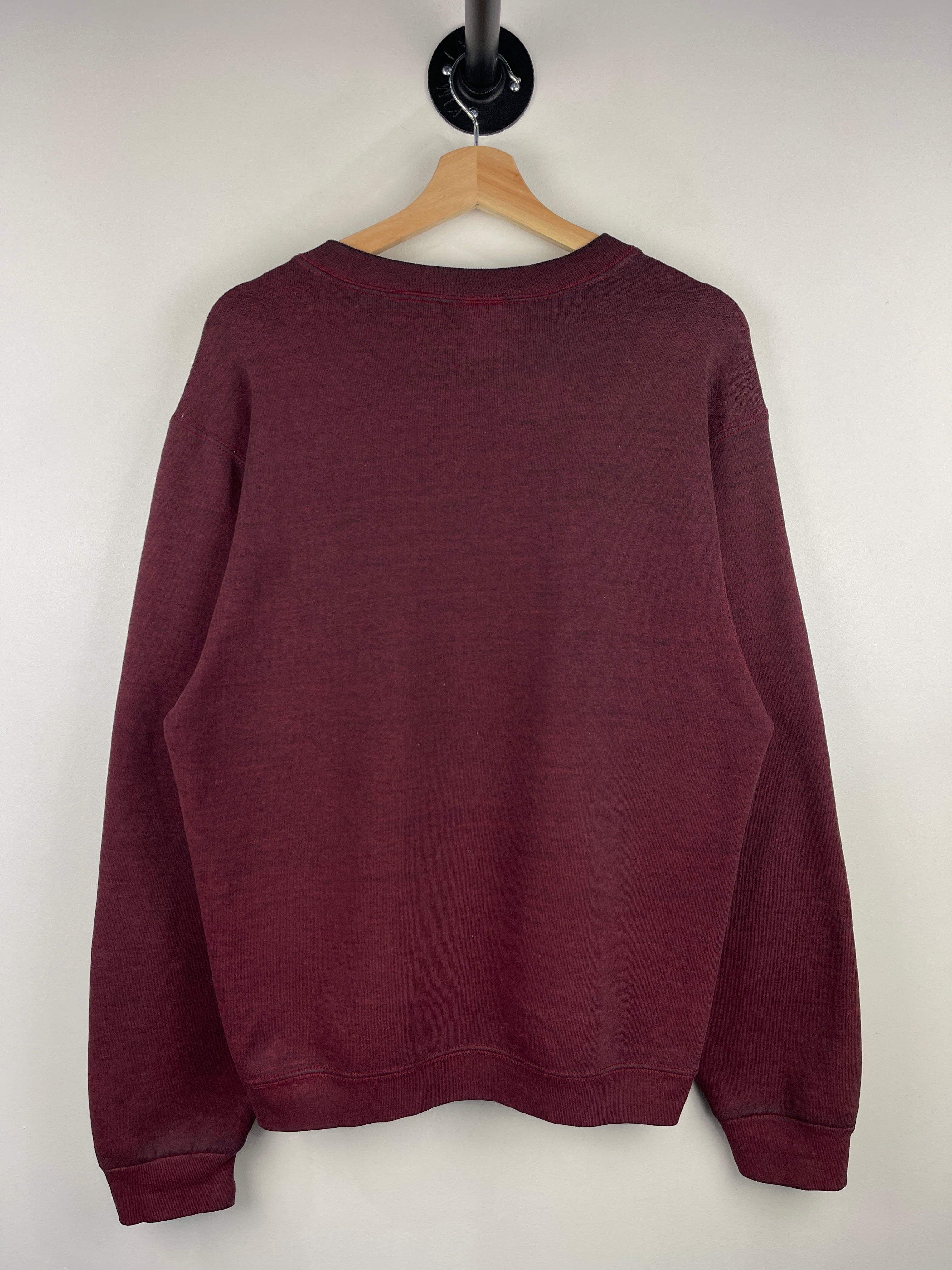 Vintage 90s Wilson Blank Faded Burgundy Crewneck