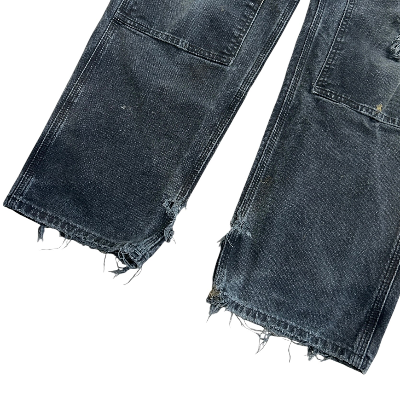 Vintage Carhartt Double Knee Thrashed Faded Black Work Pants