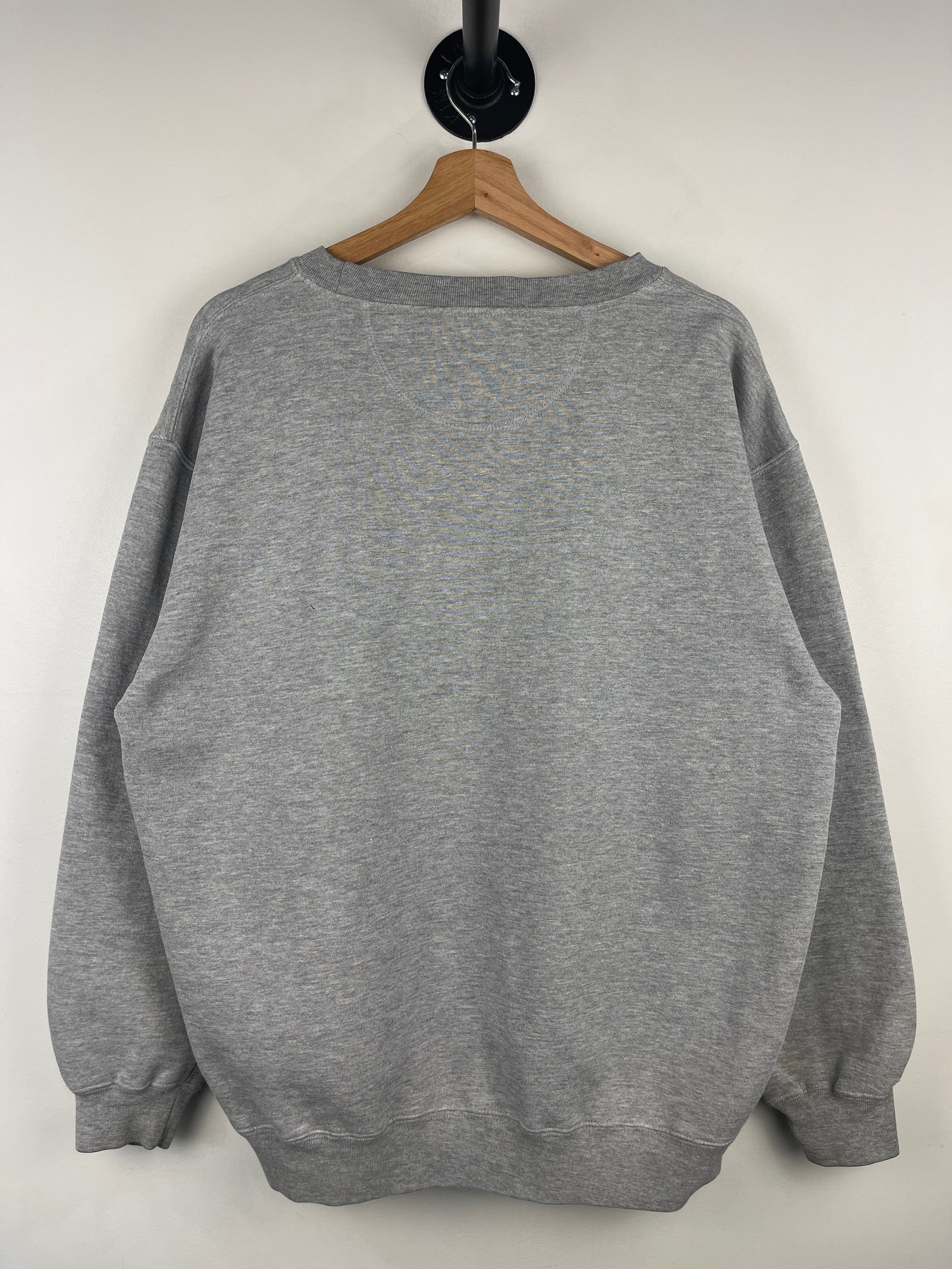 Vintage Champs North Carolina Tar Heels Embroidered Grey Crewneck