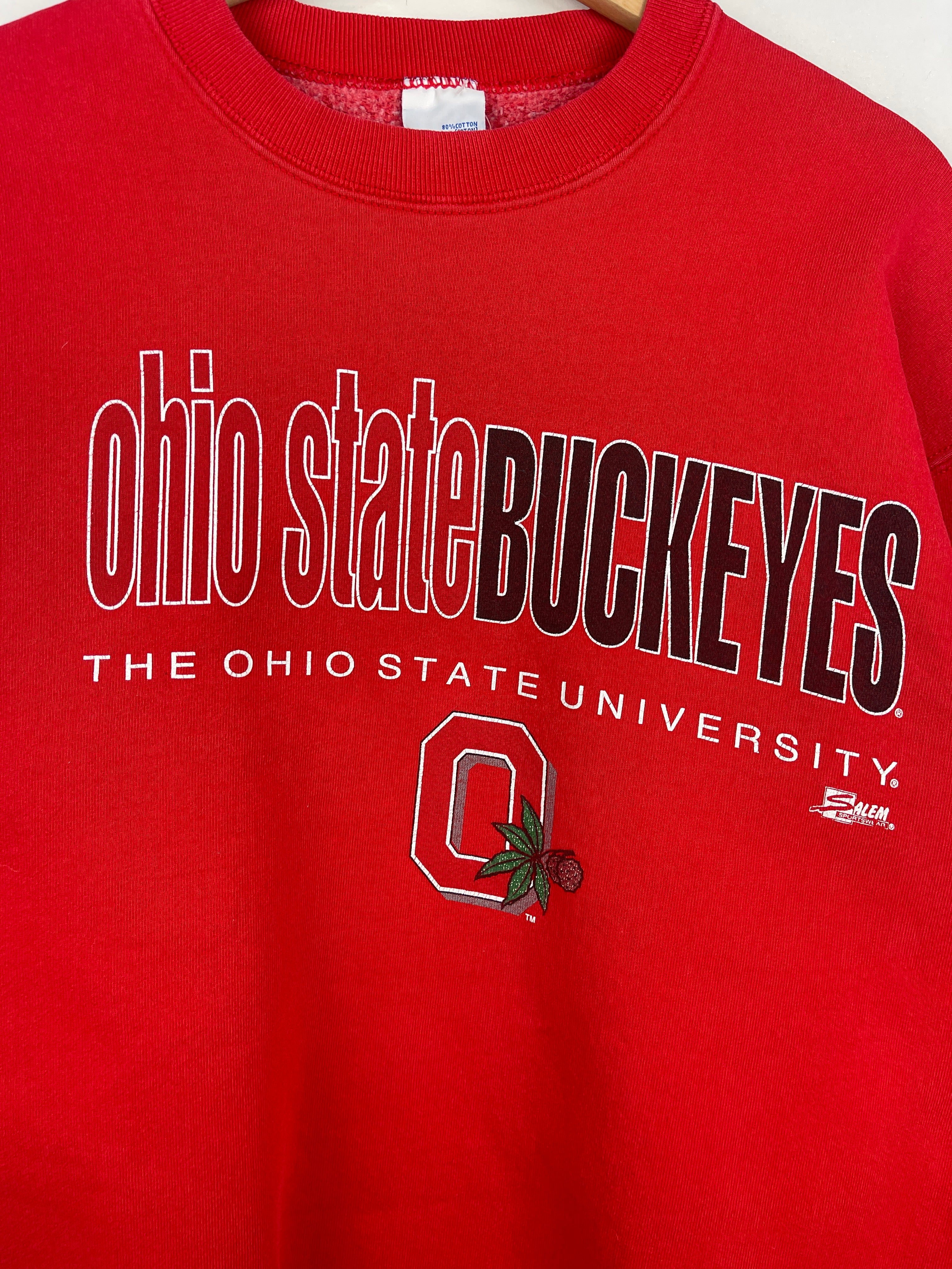 Vintage 90s Salem Ohio State University Buckeyes Red Crewneck