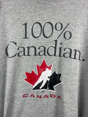 Vintage 90s Starter Team Canada 100% Canadian Grey Tee