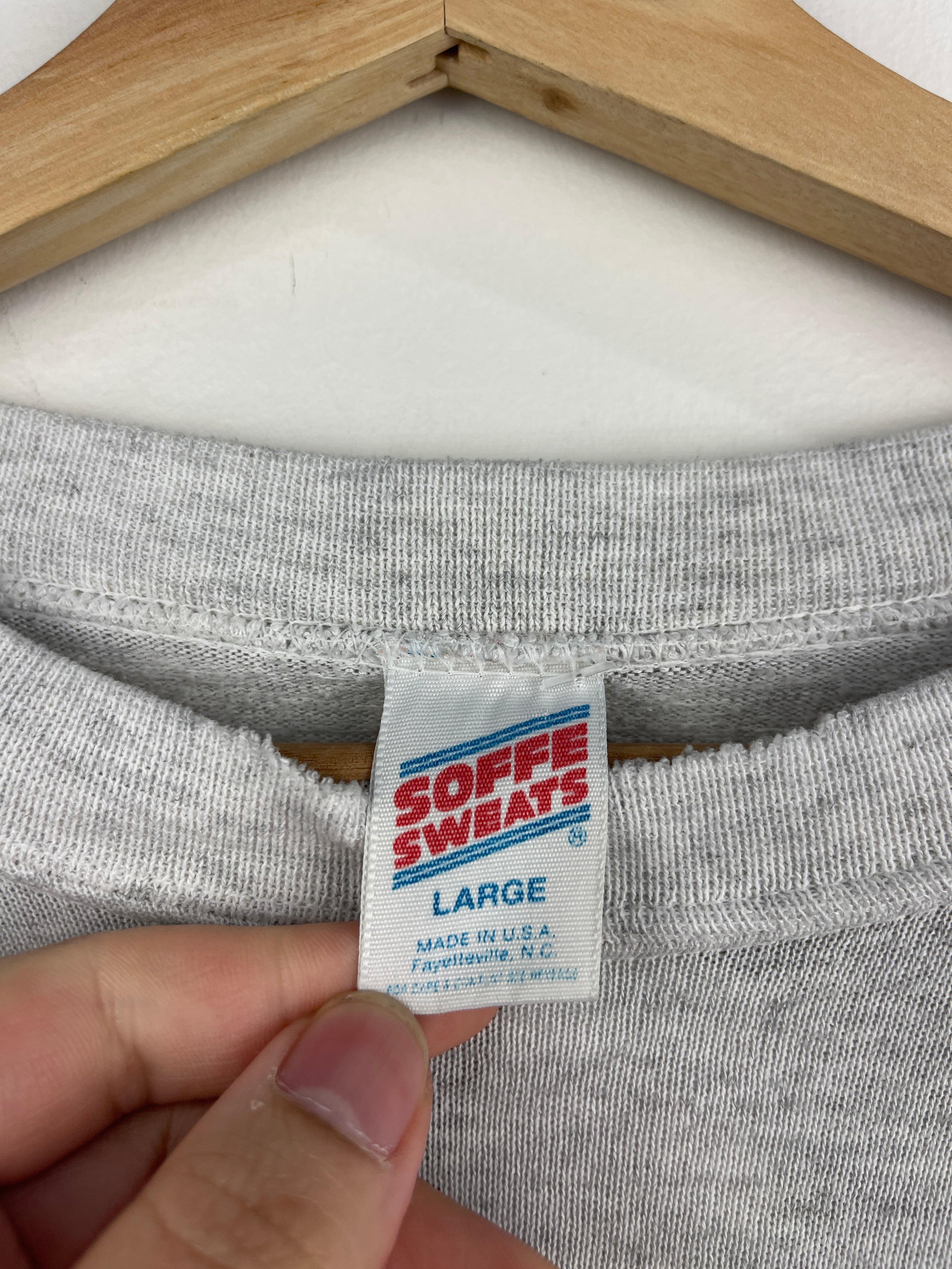Vintage 90s US Navy Spellout Grey Crewneck
