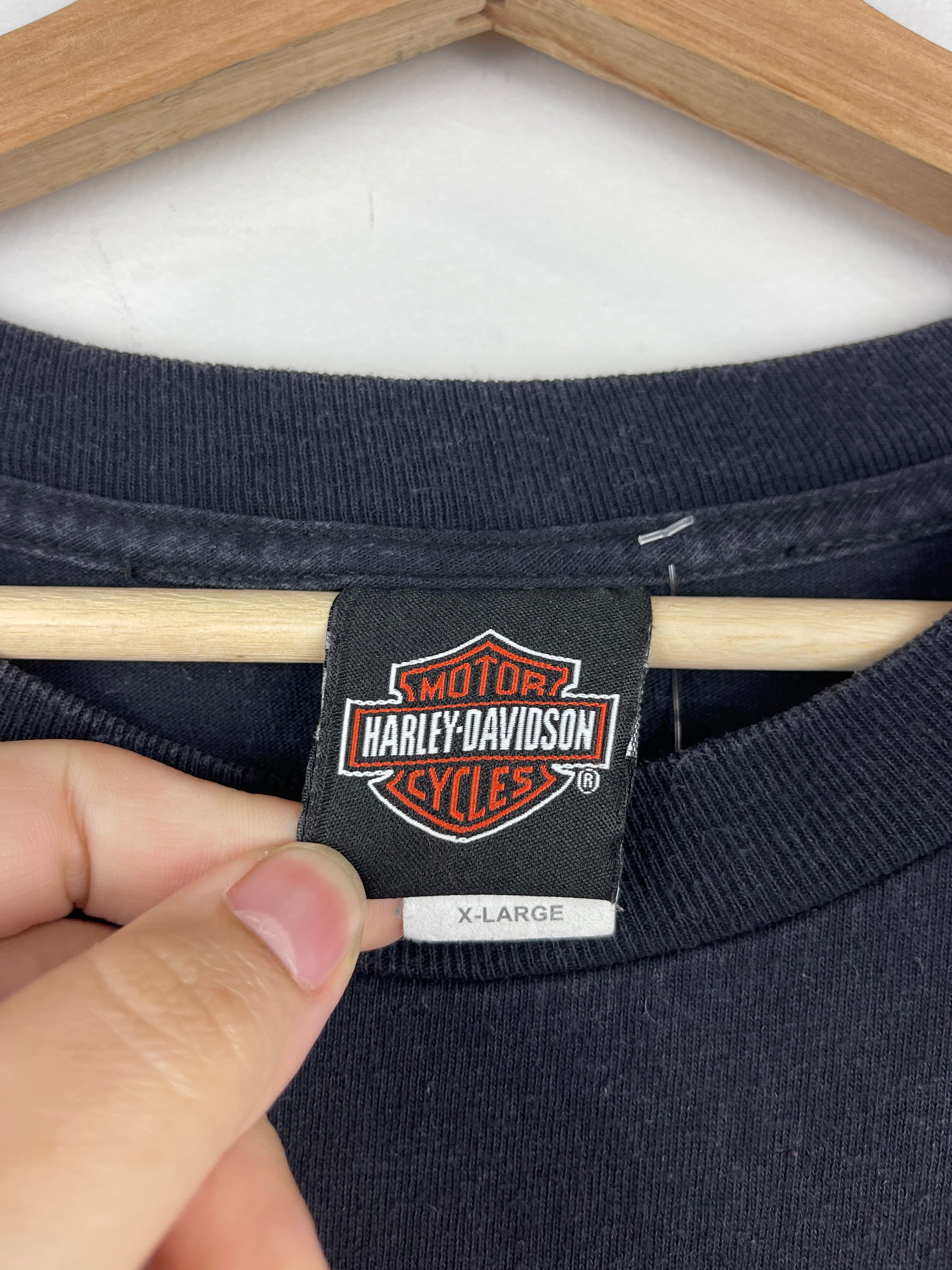 Vintage Harley Davidson Pin Up Girl Pennsylvania Black Tee