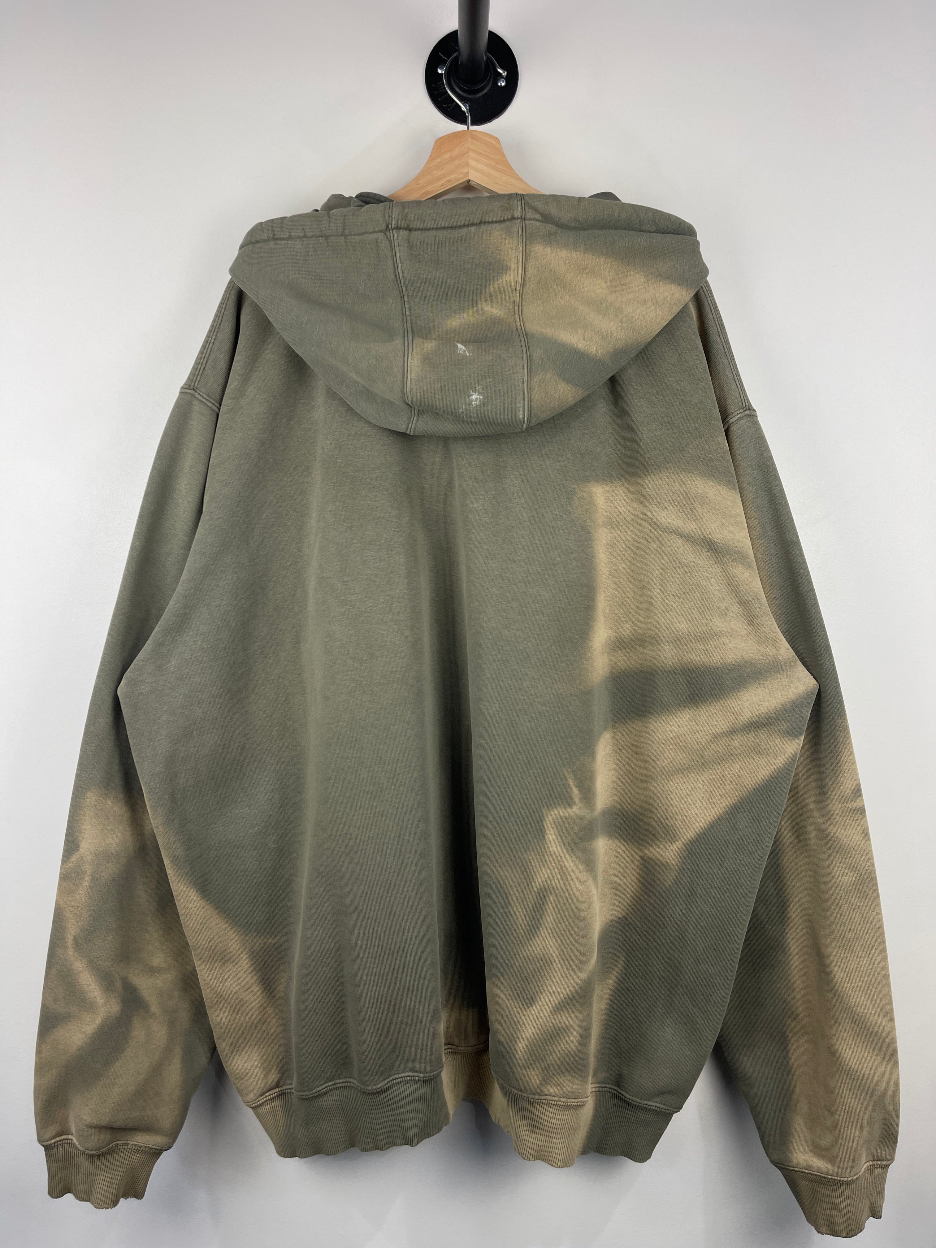 Vintage Carhartt Quarter Zip Sun Faded Green Hoodie