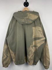 Vintage Carhartt Quarter Zip Sun Faded Green Hoodie