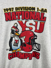 Vintage 90s Youngstown State University Football Champions Grey Crewneck
