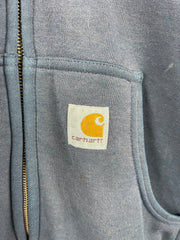 Vintage Carhartt Thermal Lined Faded Navy Zip Up Hoodie