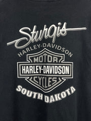 Vintage Harley Davidson Sturgis Black Hills Rally South Dakota Black Tee