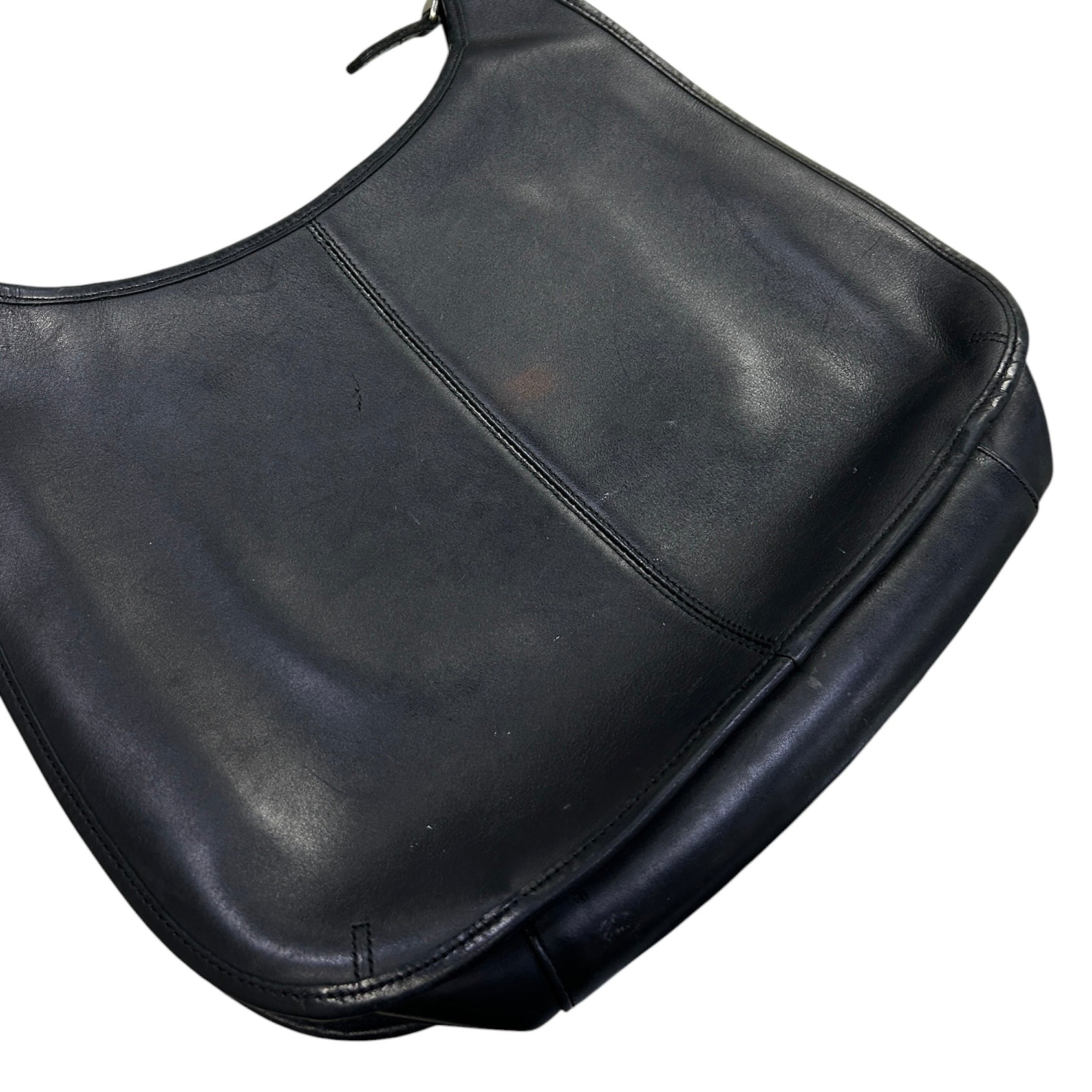 Vintage 90s Coach Ergo Pocket Black Leather Hobo Bag