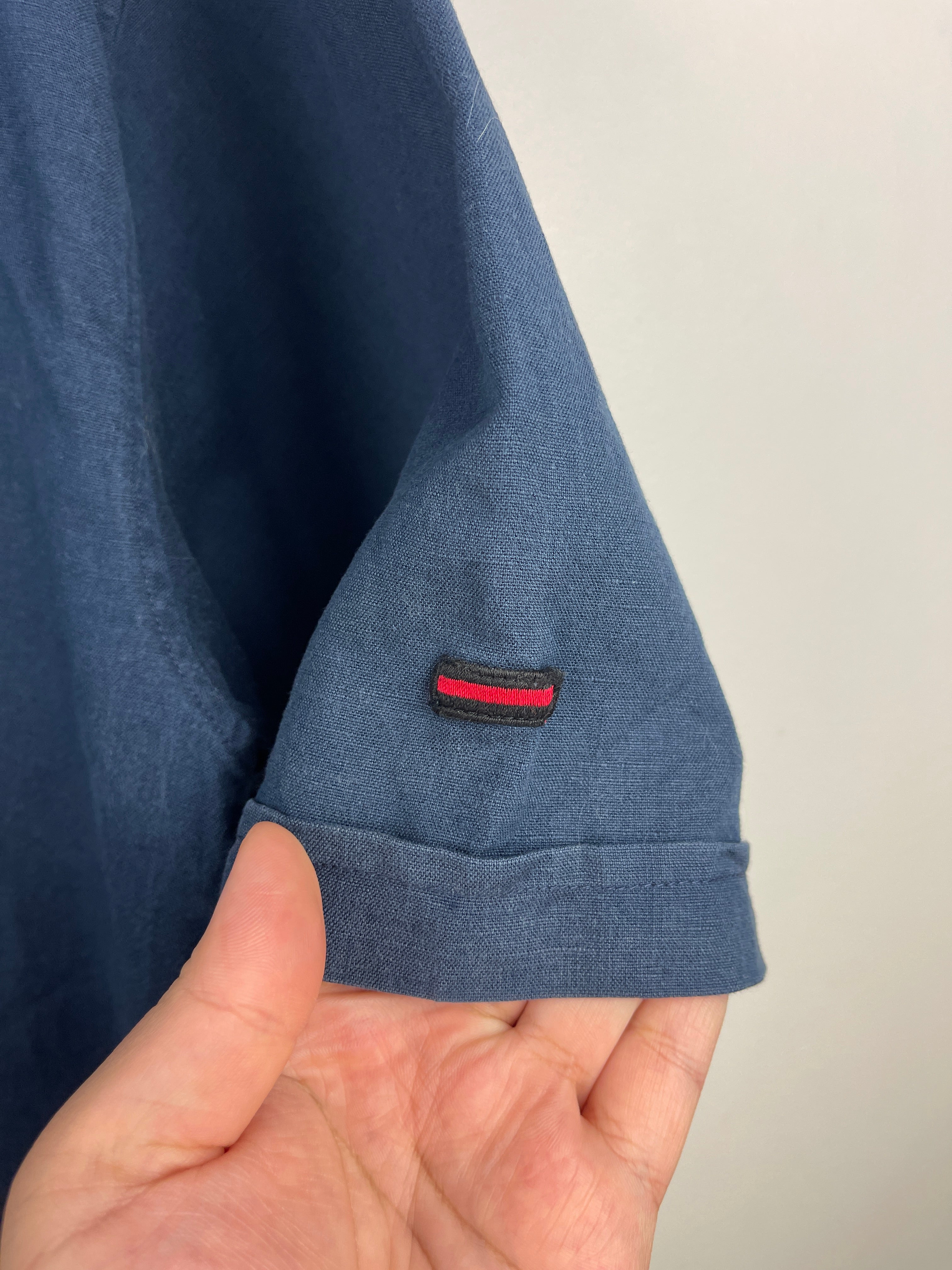 Vintage Fubu Navy Button Up Short Sleeve Shirt