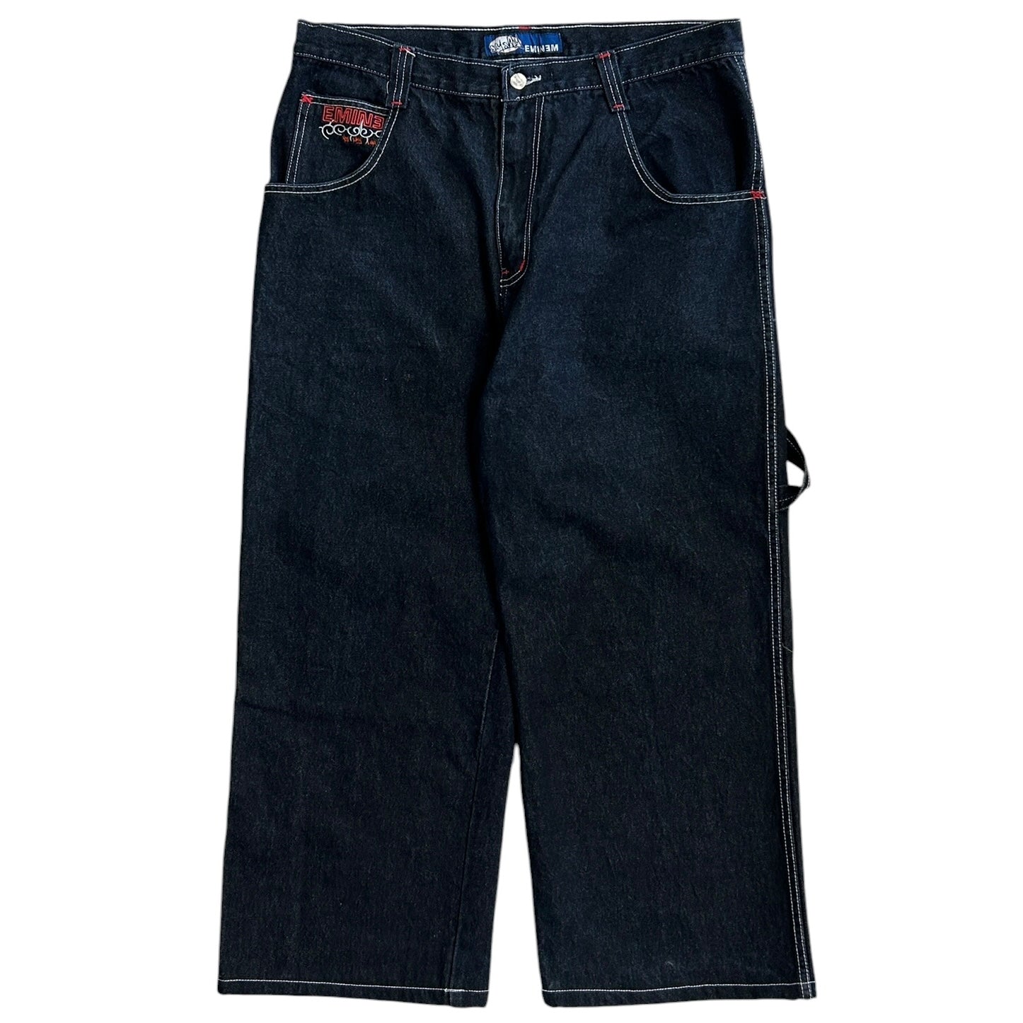 Vintage Eminem Slim Shady Baggy Dark Wash Blue Denim Jeans