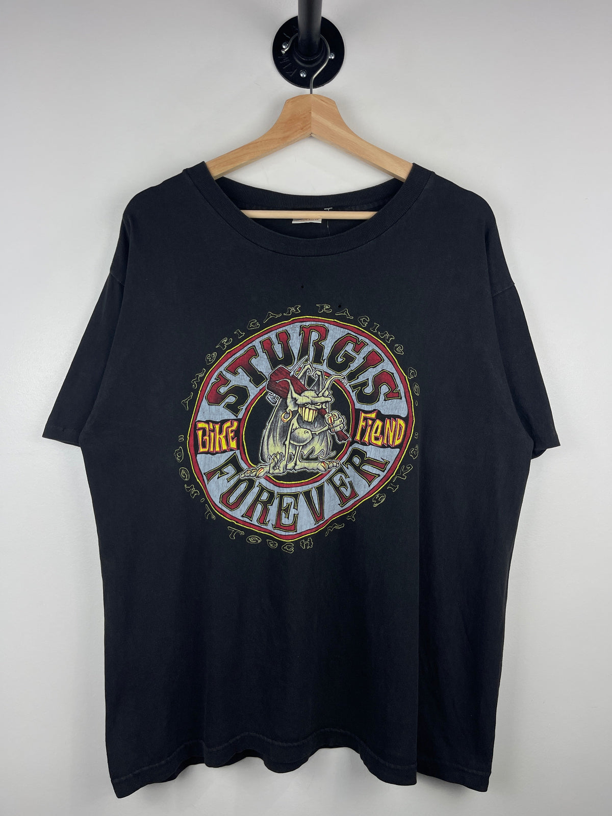 Vintage 90s Sturgis Forever Bike Fiend Black Tee
