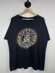 Vintage 90s Sturgis Forever Bike Fiend Black Tee