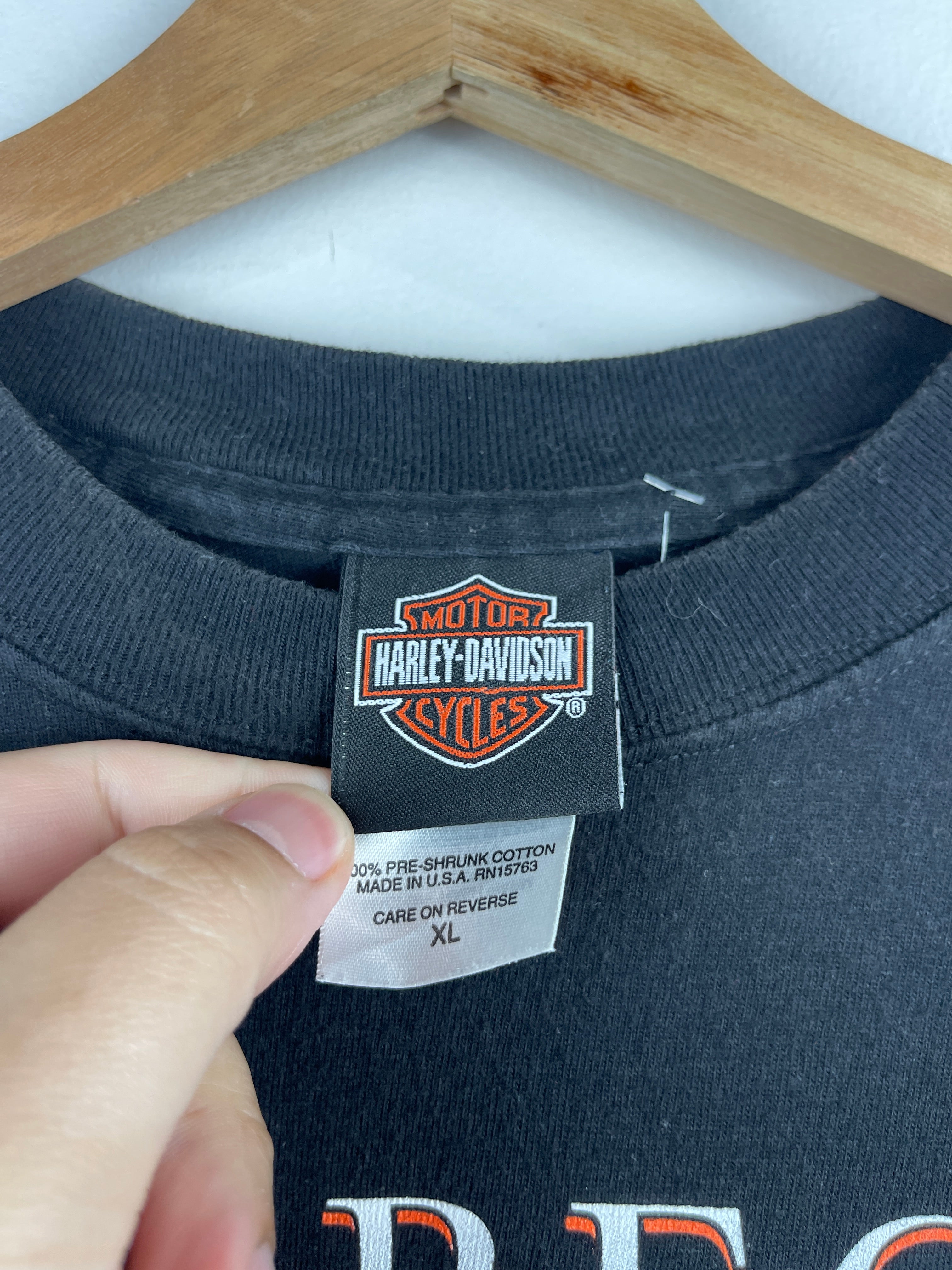Vintage Harley Davidson Life Begins New York Black Tee