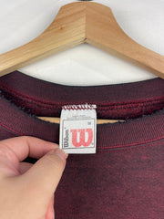 Vintage 90s Wilson Blank Faded Burgundy Crewneck