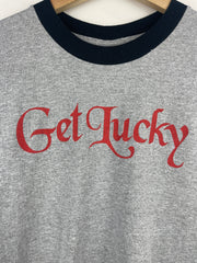 Vintage Get Lucky Cycle Sports Grey Ringer Tee