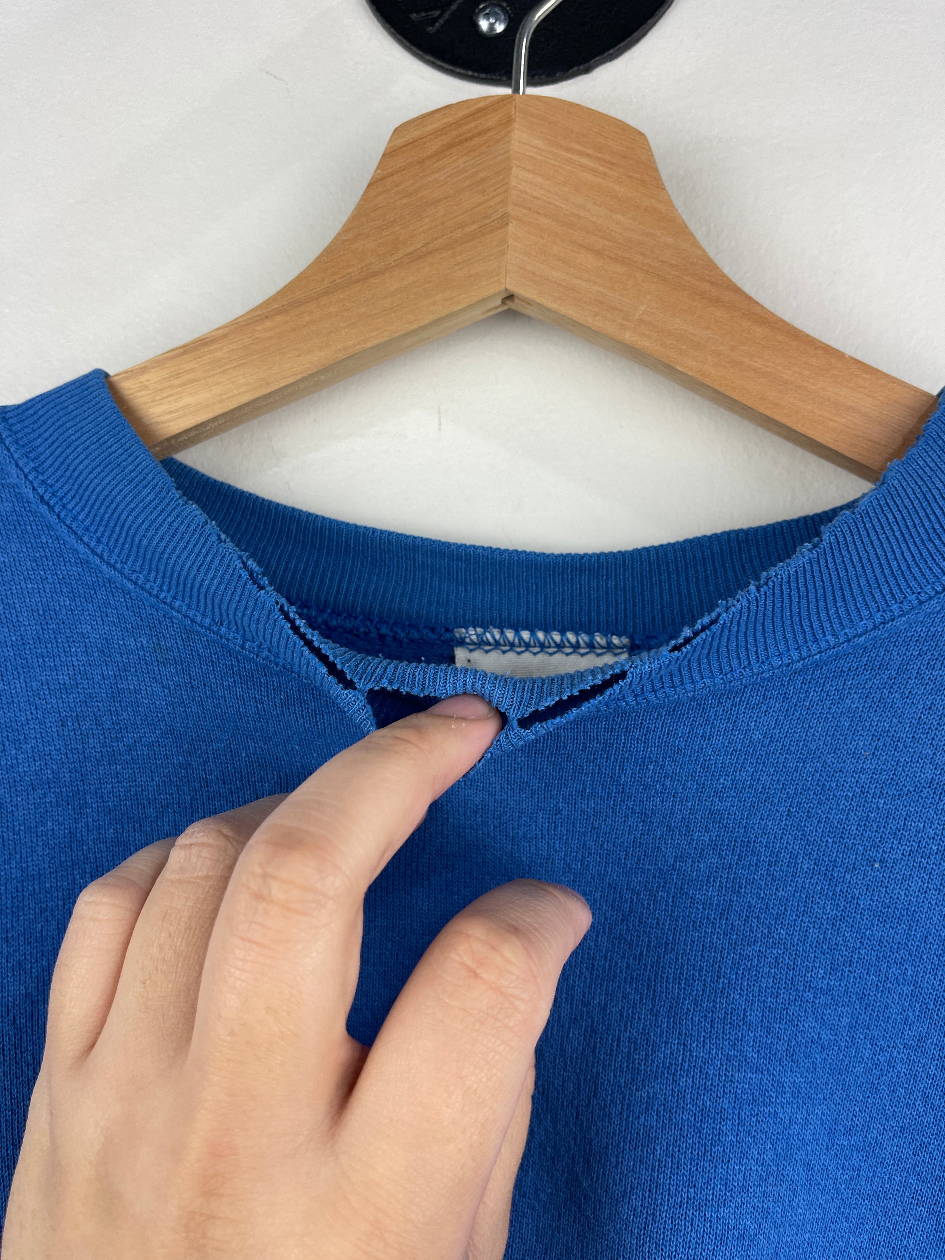 Vintage 90s Tultex Blank Blue Crewneck