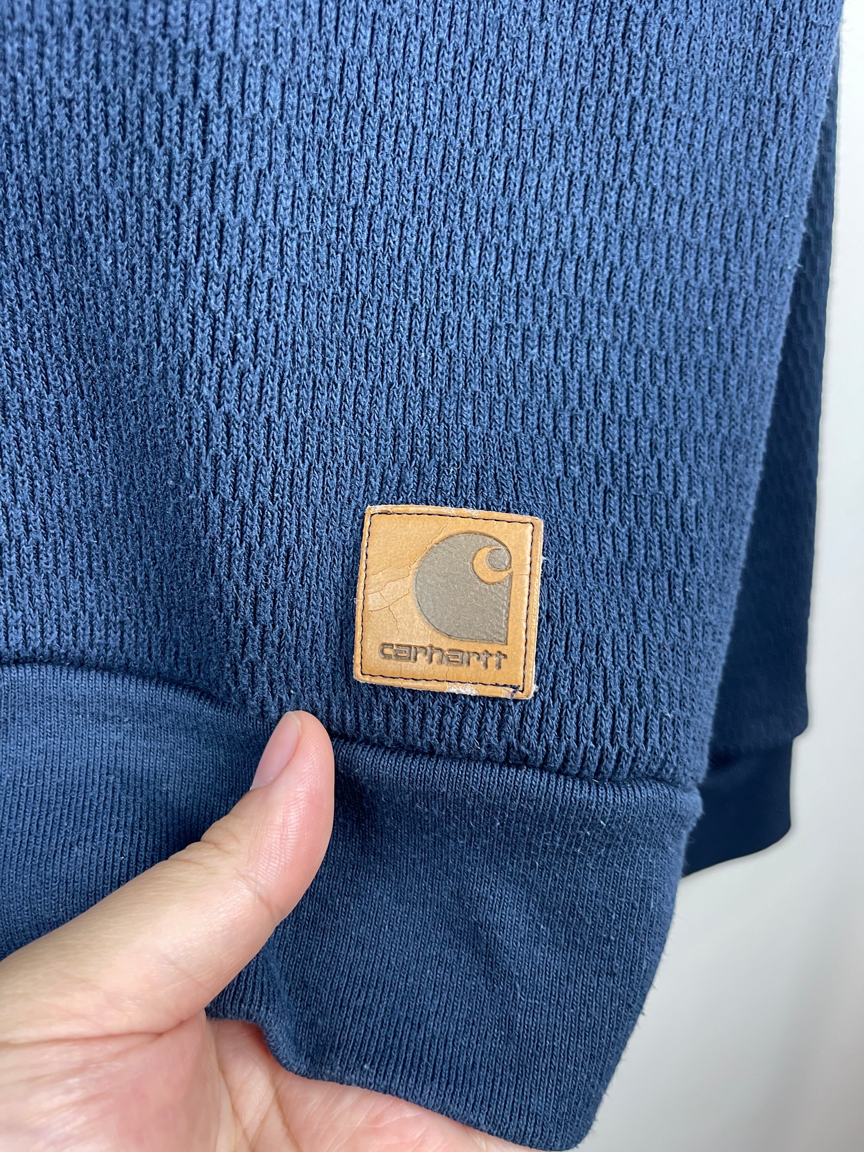 Vintage Carhartt Thermal Navy Crewneck
