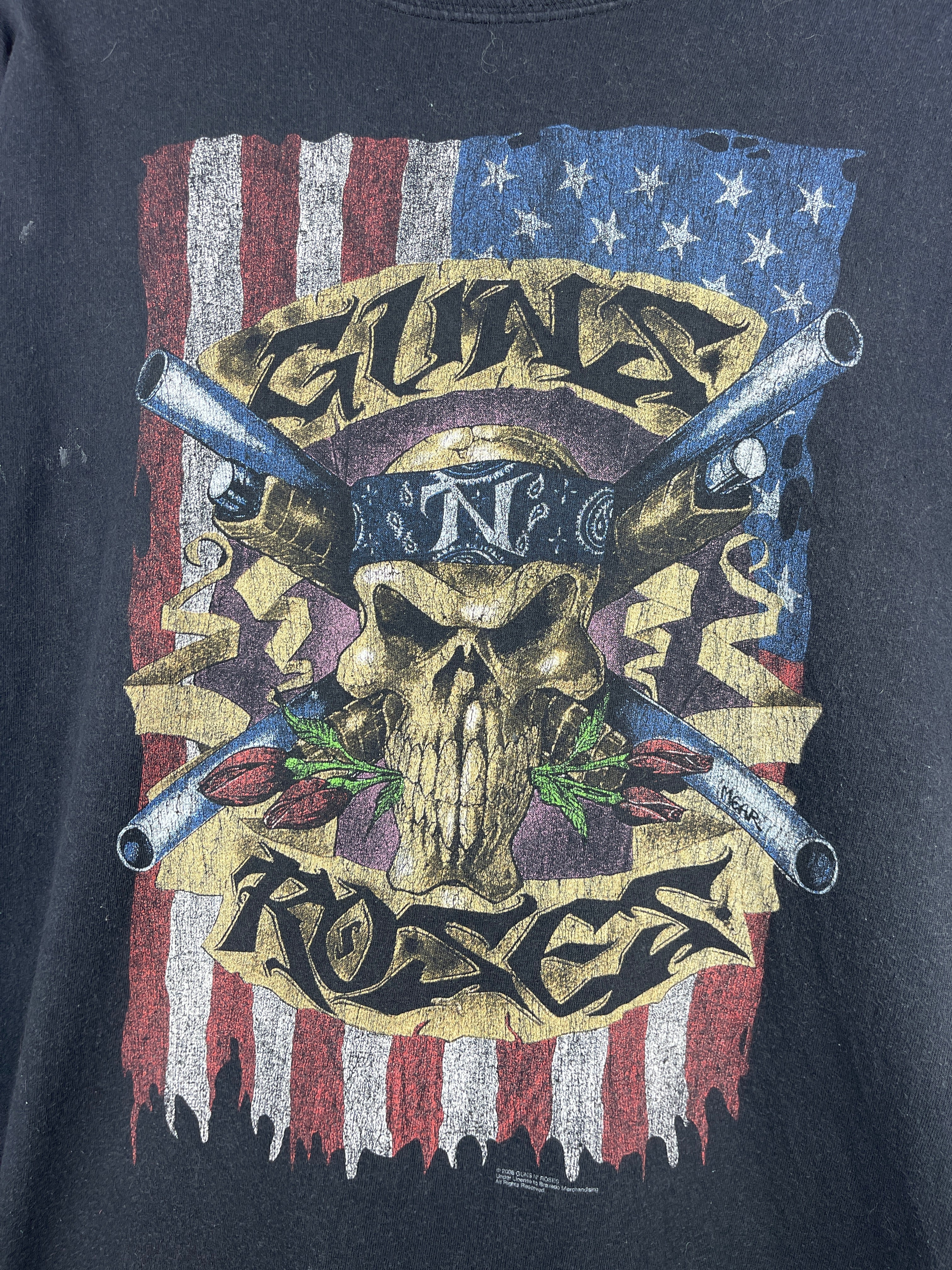 Vintage Guns N Roses Skull Black Tee