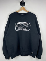 Vintage 90s Russell Athletic Westchester Broadway Theatre Black Crewneck