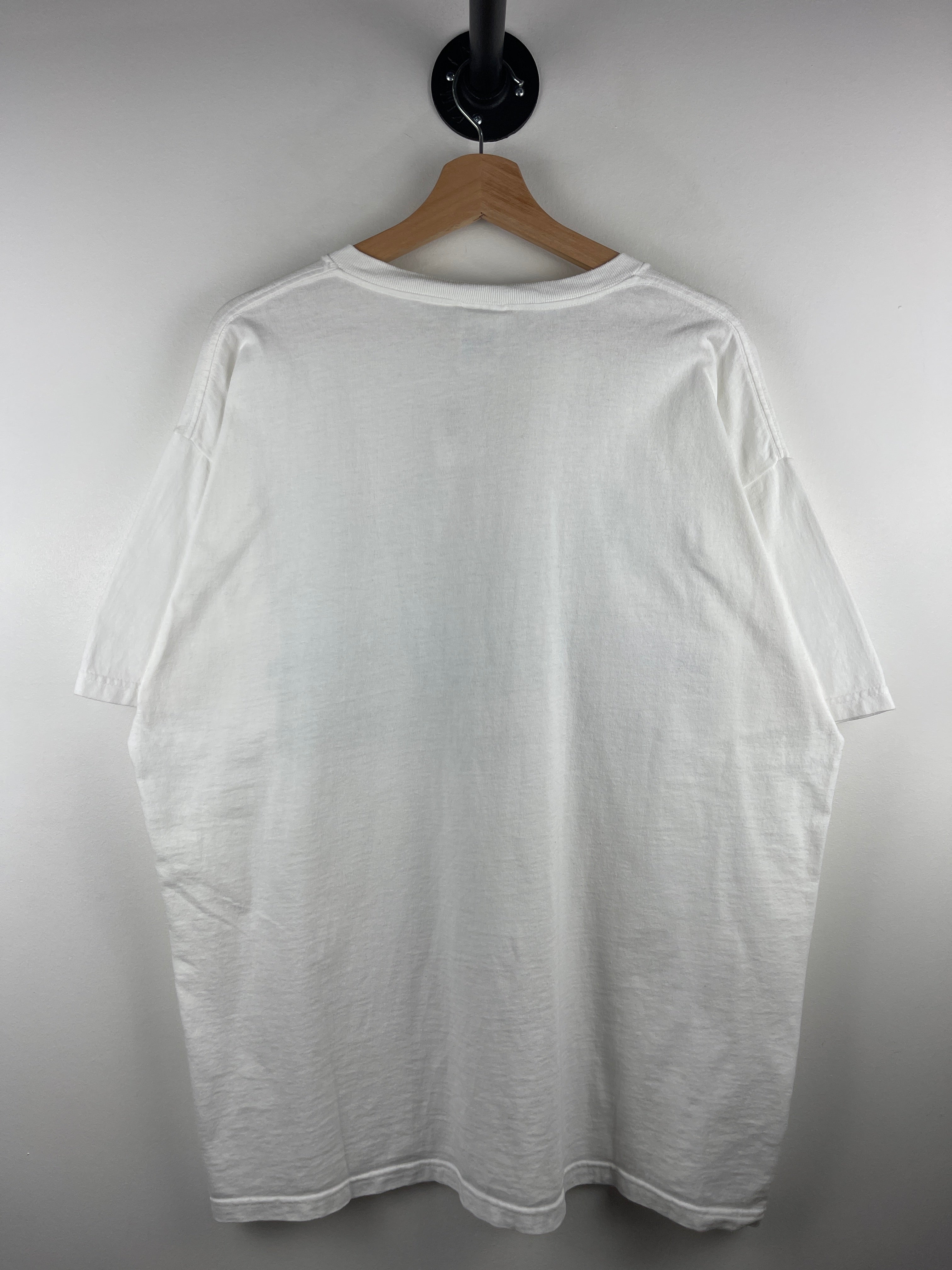 Vintage Alaska Last Frontier Skyline White Tee