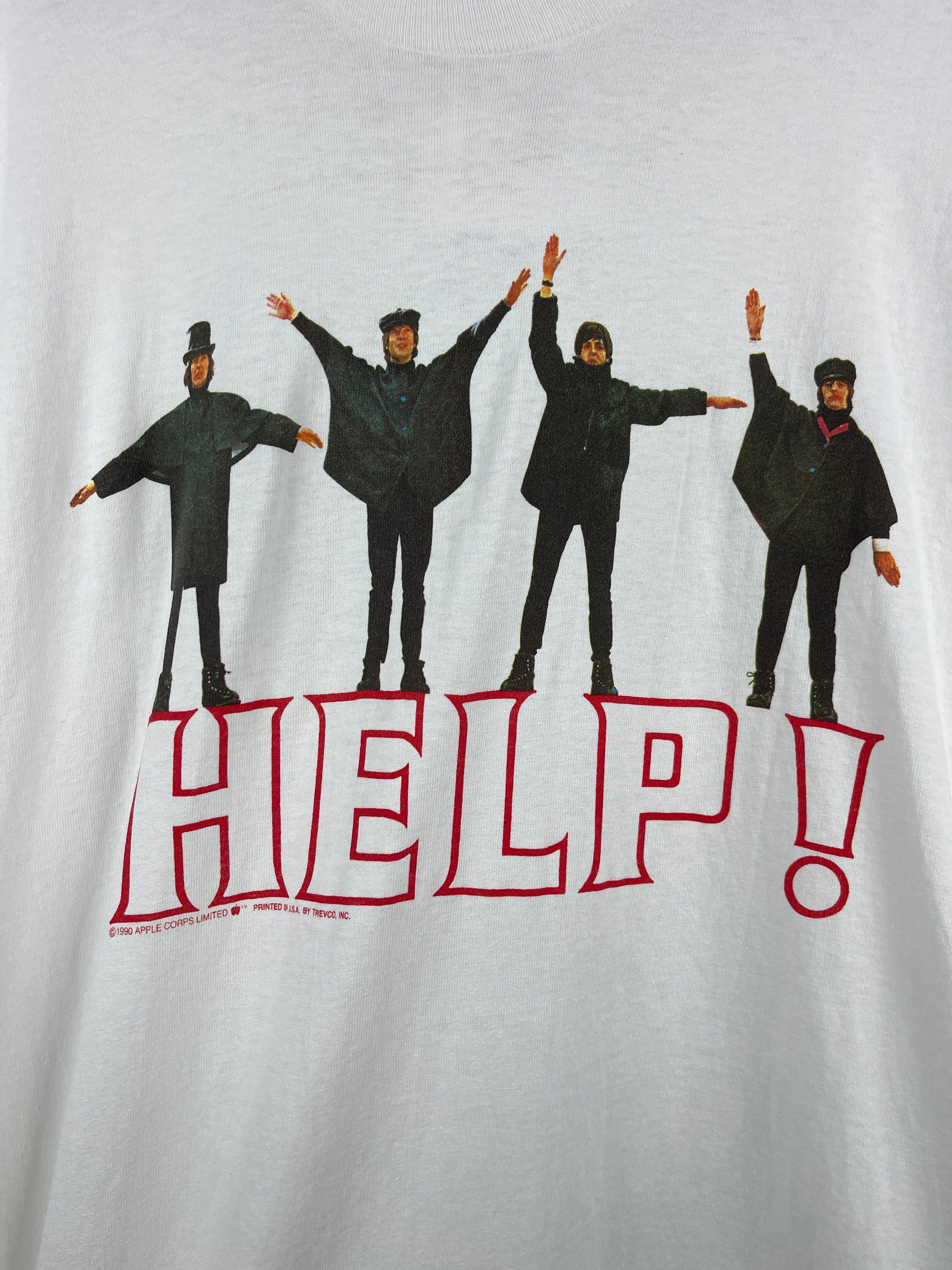 Vintage 90s The Beatles Help! I Need Somebody White Tee