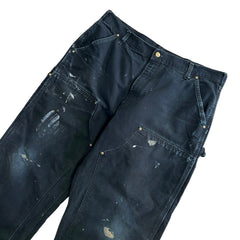 Vintage Carhartt Double Knee Thrashed Black Work Pants